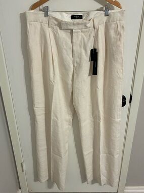 AMIRI Cream Pleated floral Chinos NWT